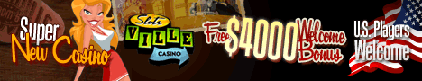 Slotsville Casino - $4000 Welcome Bonus
