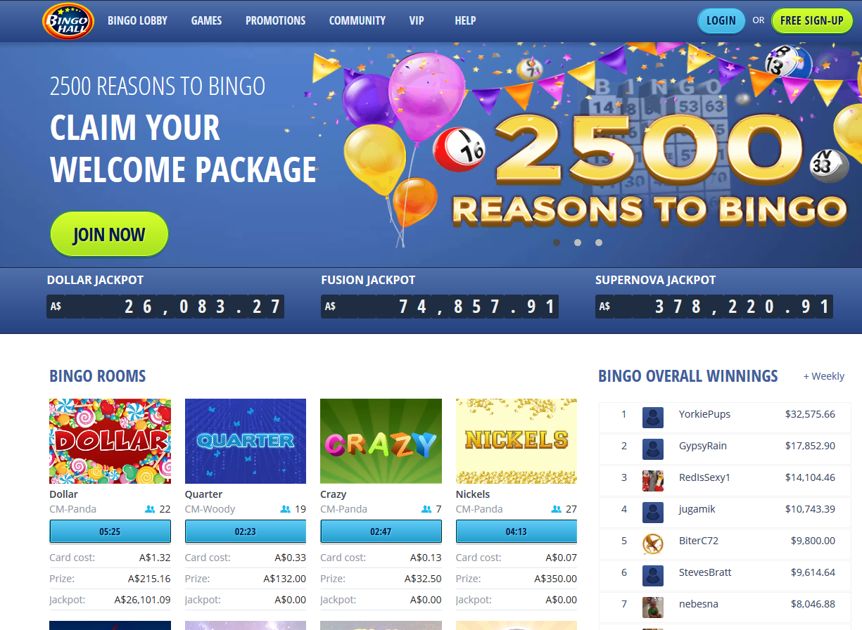 Online Bingo - Play Online Bingo Games - Free $25 Only at Bingo Hall