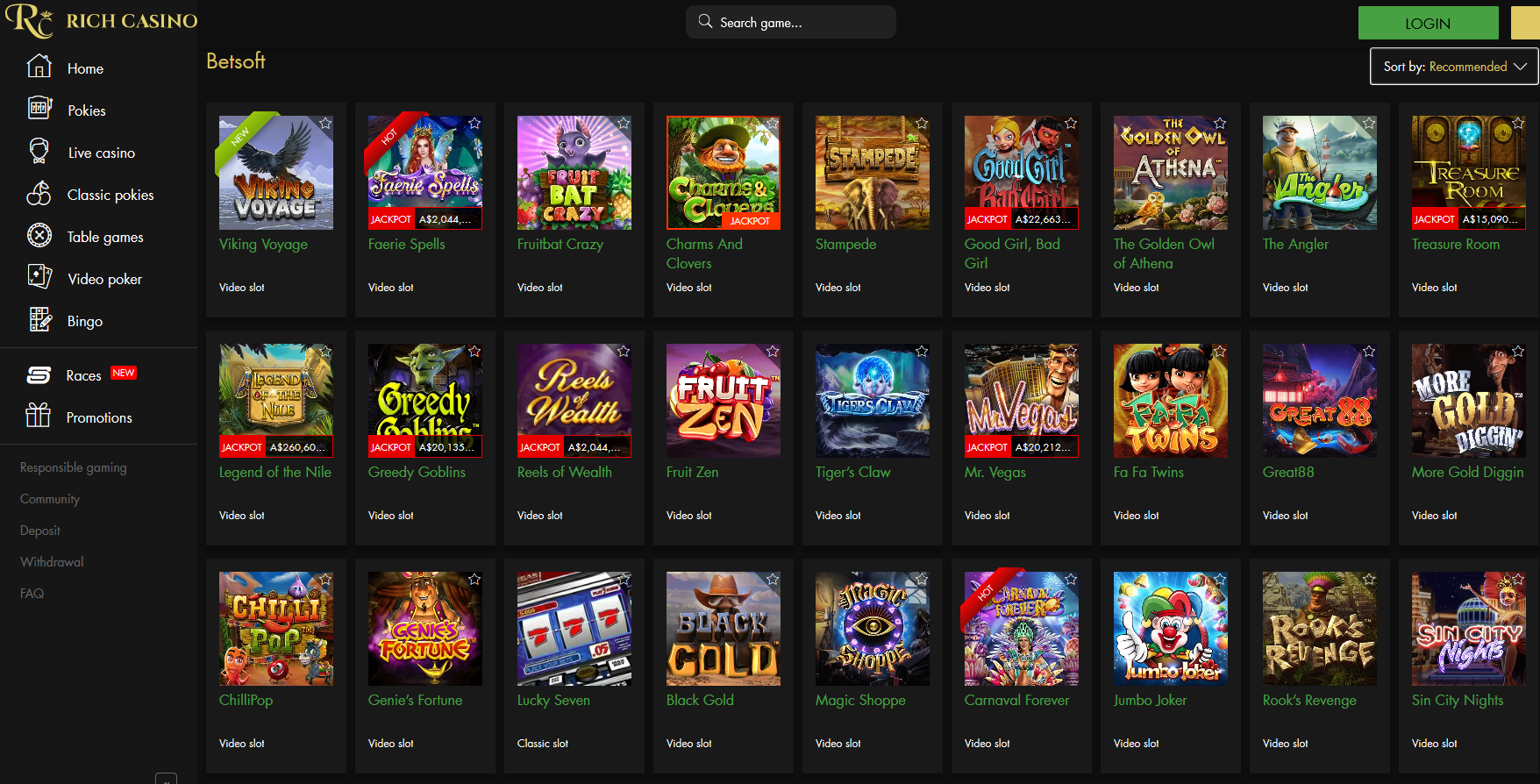 Rich Casino Games