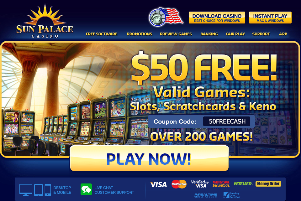 Sun Palace Online Casino | Get a $10,000 Bonus | Play Slots Online