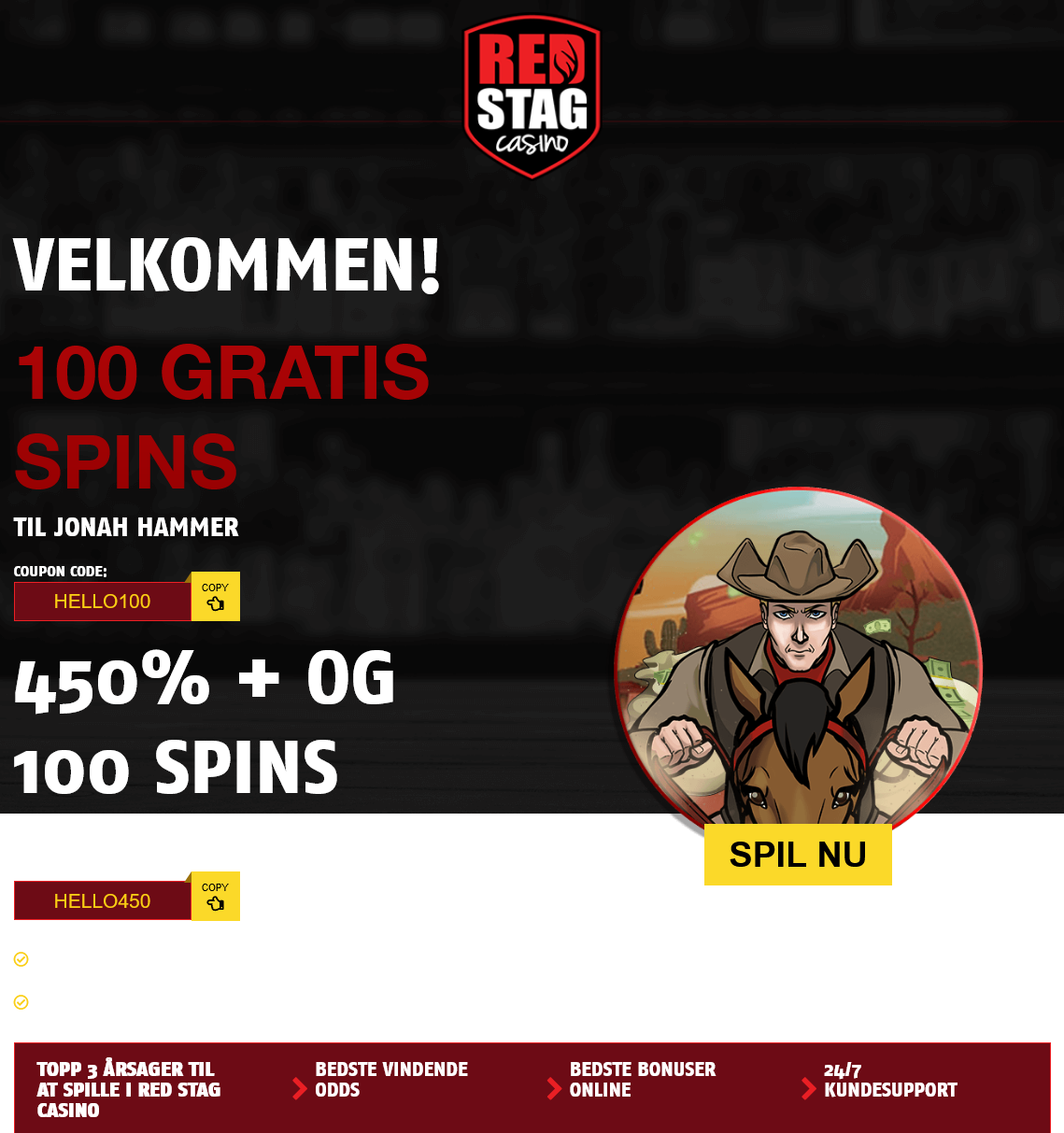 Red Stag 100 Free Spins