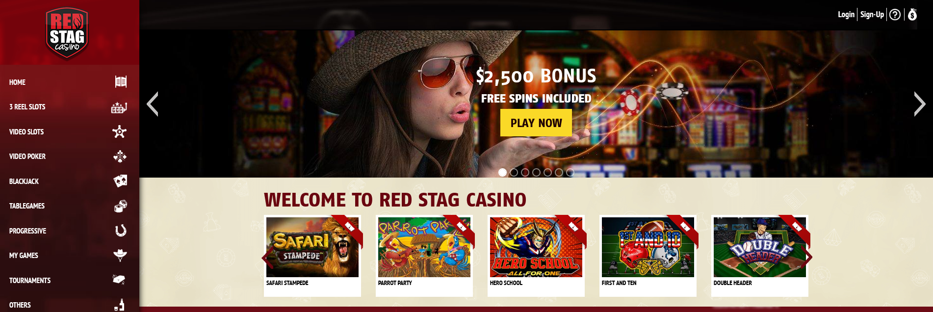 Red Stag USD-$2,500 BONUS FREE SPINS INCLUDED