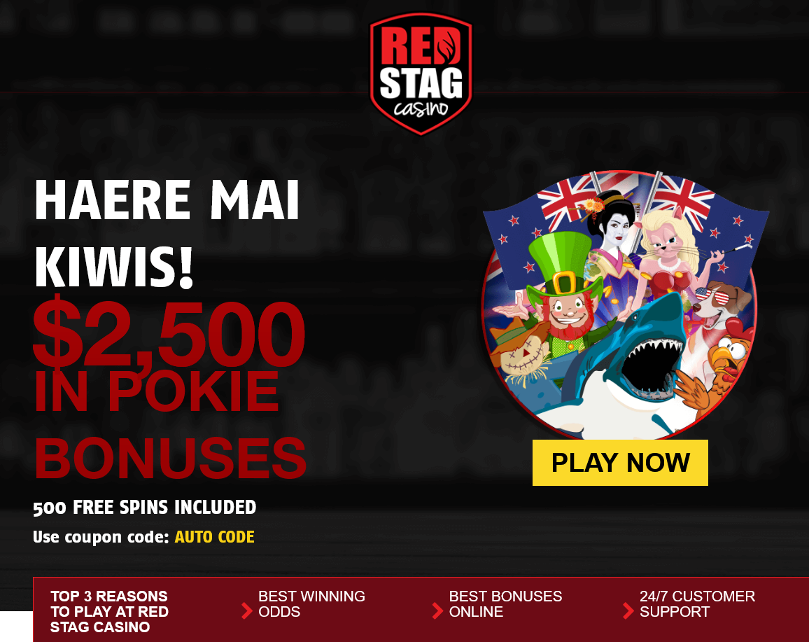 Red Stag
                                                          Casino-$2,500
                                                          in Pokie
                                                          Bonuses 500
                                                          Free Spins
                                                          Included