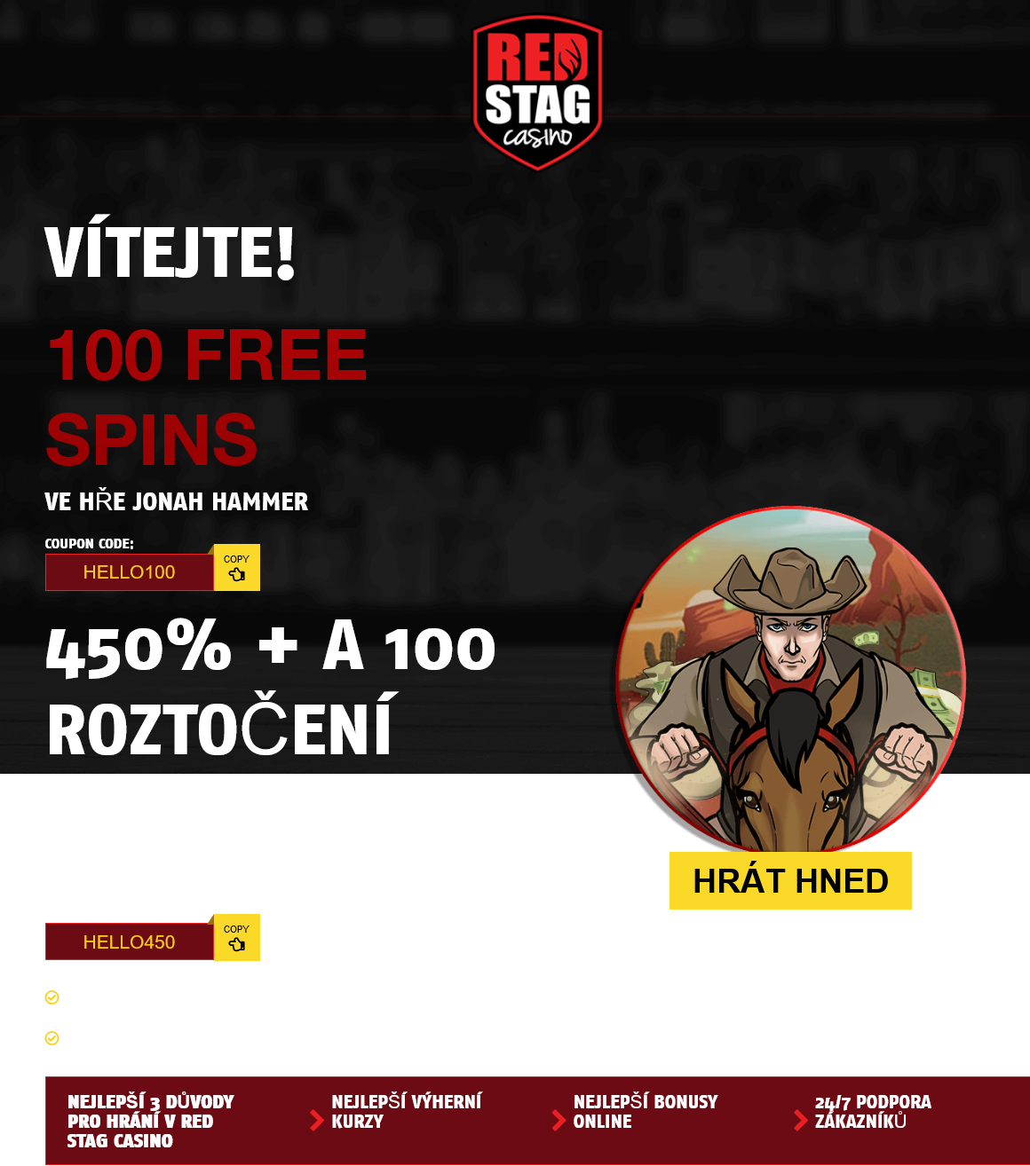 Red Stag 100 Free Spins