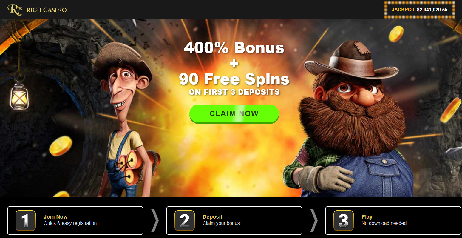 400% Bonus + 90 Free Spins ON FIRST 3 DEPOSITS 400% Bonus + 90 Free Spins ON FIRST 3 DEPOSITS