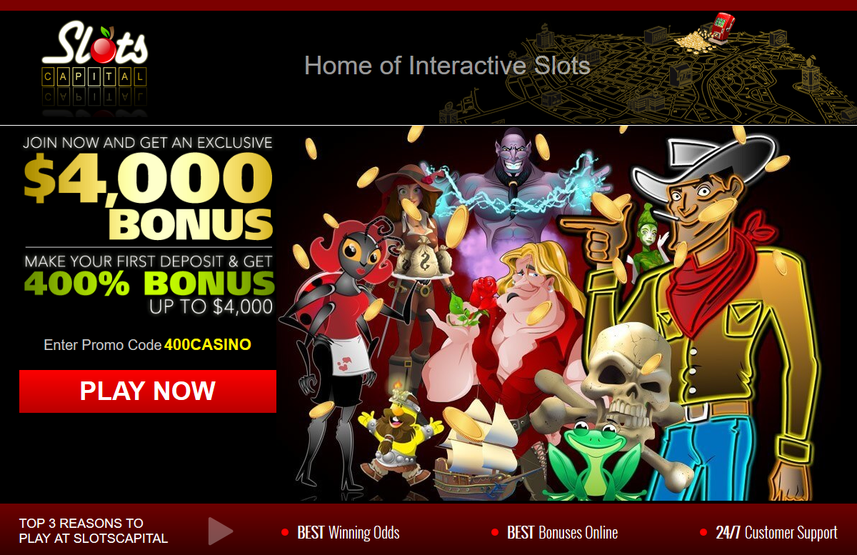 Casino - 400% bonus - Slots Capital