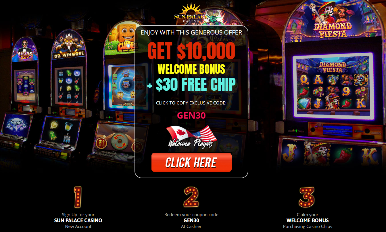 GET $10,000 WELCOME BONUS + $30 FREE
                                                          CHIP