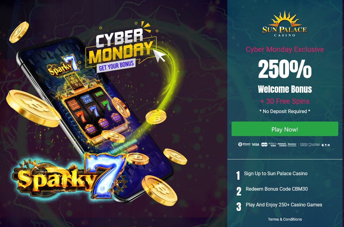 250% WELCOME BONUS + 30 FREE SPINS