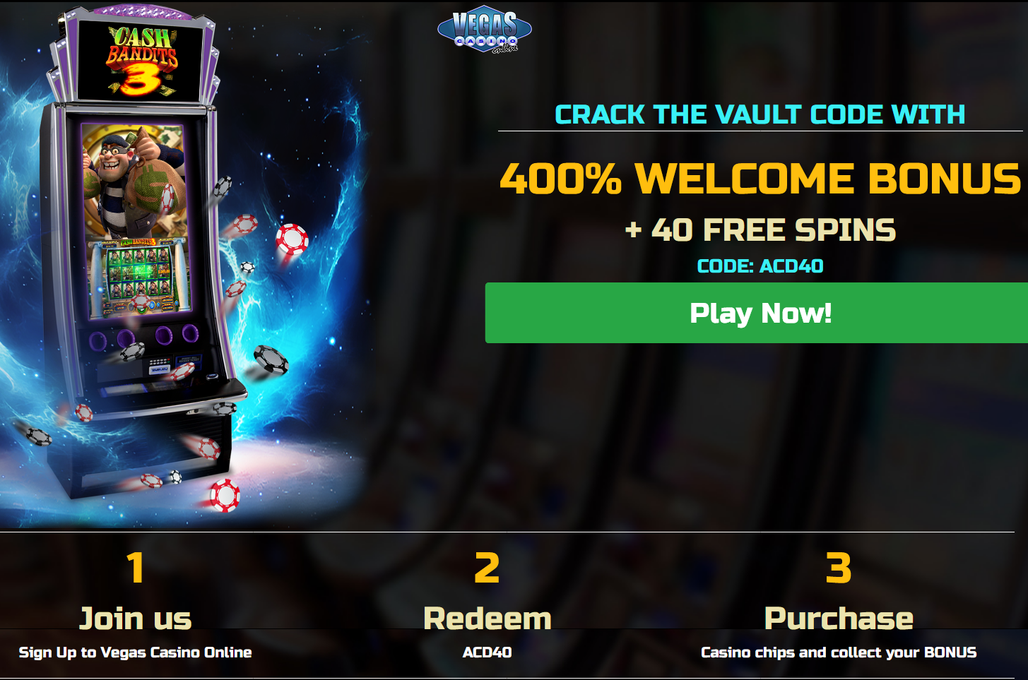 400%
                                                          WELCOME BONUS
                                                          | + 40 FREE
                                                          SPINS